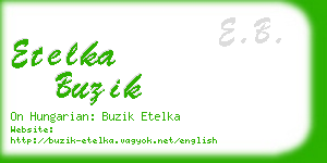 etelka buzik business card